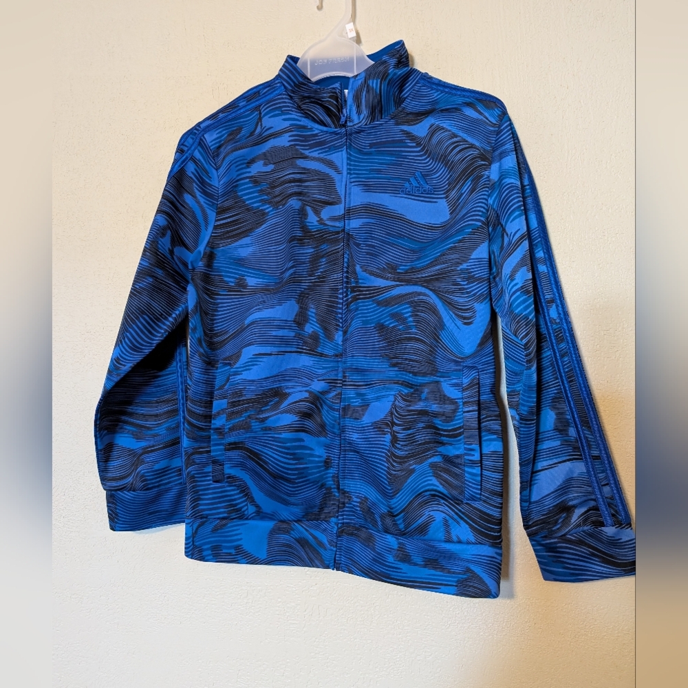 Adidas Wave Pattern Blue Jacket